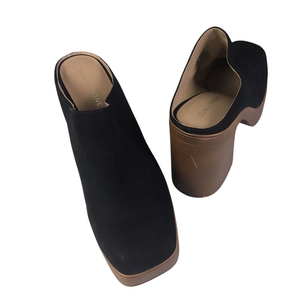 Sun + Stone Sierraa Slip-On Platform Mule Pumps for Macy's Black Size  Size 11 - Picture 10 of 11